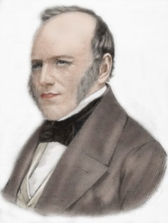 Charles Lyell (1797-1875). Engraving. Colored.