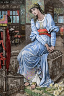 Mechthild of Magdeburg (1207-1282/1294). Medieval mystic. Engraving,1896. Colored.