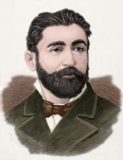 Aureliano Linares Rivas (1841-1903). Engraving. Colored.