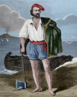 Masaniello (1622-1647). Italian revolutionary. Engraving by Polhey. Colored.