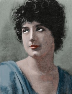 Helene Gingold (b.1867). British novelist and poet. Engraving,1890. Colored.