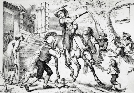 The citizens of New York receive news about the events in the battles of Lexington and Concord.