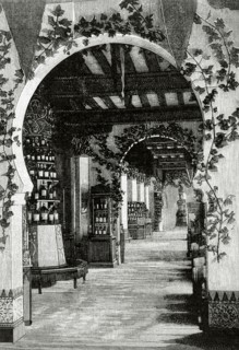 The main floor and the pantry of the Pavilion of Spain, Paris.