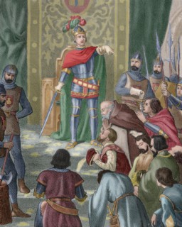 The King Henry III imparting justice.