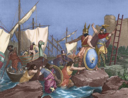 Sisebut landing in Tangier.