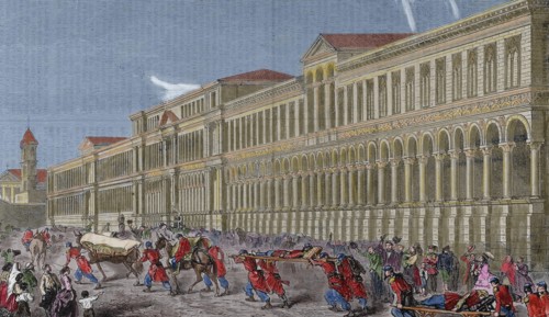 Convoy of wounded from battle of Magenta.