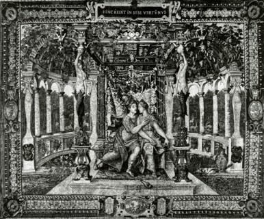 Roman mythology. Vertumnus and Pomona.