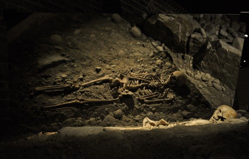 Cementery of the House of the Holy Spirit. Skeletons.