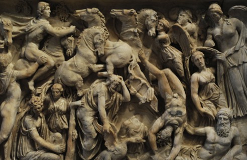 Sarcophagus panel depicting the Fall of Phaeton.