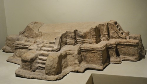 Stupa. Clay, gypsum and clay daubing.