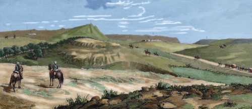 Scenery where military operations against Estella have been verified in 1876.