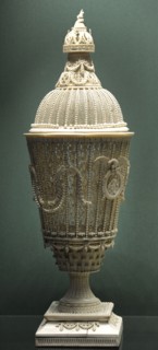 Vase, Carved bone.