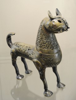 Incense-Burner in the shape of a Lynx.