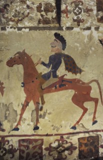 Horseman, felt artifact.