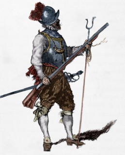 Arquebusier. Soldier armed with an arquebus.
