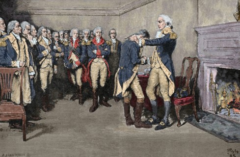 George Washington's farewell to his officers in the Fraunces Tavern.