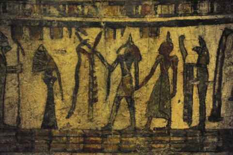 Wooden sarcophagus belonging to priest.