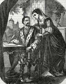 Henry II of France with his mistress Diana of Poitiers.