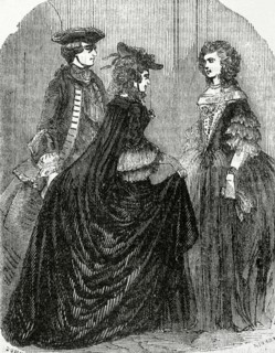 King Louis XV of France and his mistress Marie-Anne of Mailly-Nesle, saying goodbye to the Queen Maria Leszczynska.