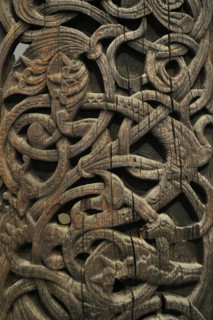 Stave church portal. Faberg church.