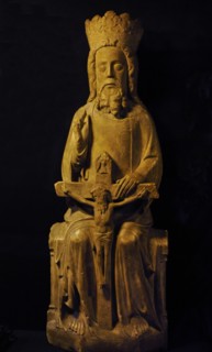 Christian carving. Holy Trinity.
