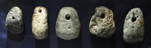 Loom weights.