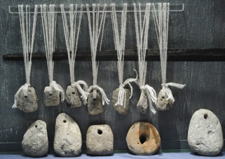 Loom weights.