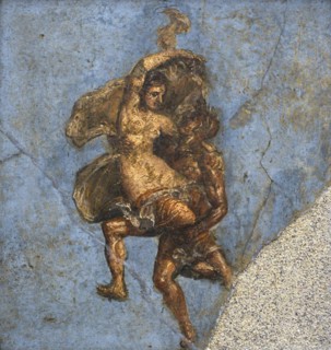 Satyr and Maenad in full flight.