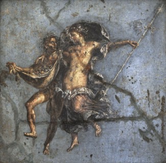 Satyr and Maenad in full flight.