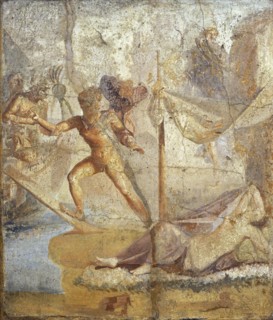 Roman fresco depicting Theseus abandoning Ariadne.