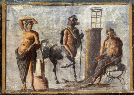 Apollo, the centaur Chiron and Asclepius.