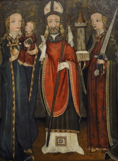 Holy Conversation with Saint Nicholas.