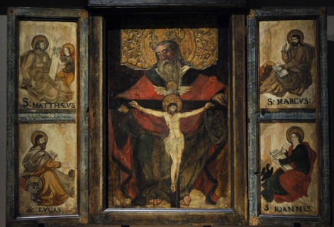 Triptych with the Holy Trinity.