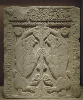 Tree of life between two lions.