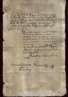 Pedro Velarde y Santillan (1779-1808). Spanish captain. Velarde appointment as brigadier.