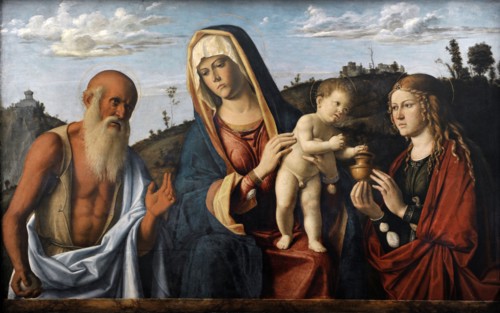 Madonna and Child with Saint Jerome and Mary Magdalene.