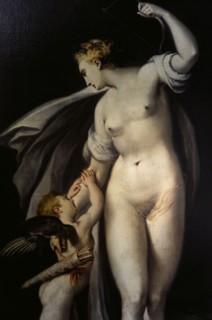 Aphrodite disarms Eros.