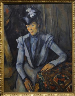Lady in blue.