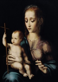 Madonna and Child with a Cross-Shaped Distaff.