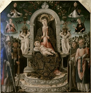 Virgin with the Child with Saint Augustine, Saint Roch, Saint Louis of Toulouse and Saint Nicholas of Bari.