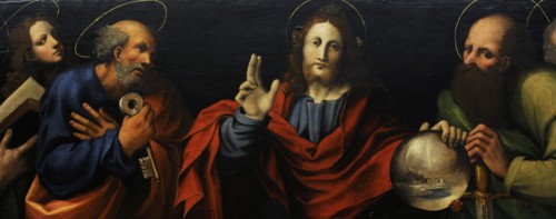 Christ with the apostles.