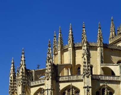 Spain. Leon. Gothic cathedral. 13th-14th centuries. Pinnacles.