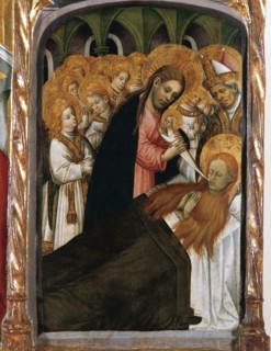 Gothic. Altarpiece of Saint Mary Magdalene from Perella. By Bernat Martorell. Barcelona. 1437-1452. Detail.