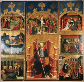Altarpiece of Saint James of the parish of Vallespinosa by Joan Mates (active 1361-1431). Gothic