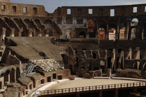 Flavian Amphitheatre or Coliseum. Interior.