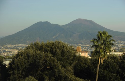 Panorama with Mount Vesuvius.