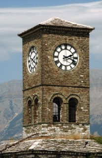 Gjirokaster Castle. Clock tower.