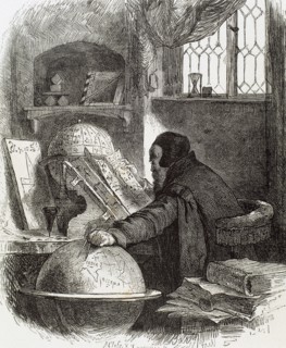 Astronomer. Modern Age.15th century. Engraving, 19th century.