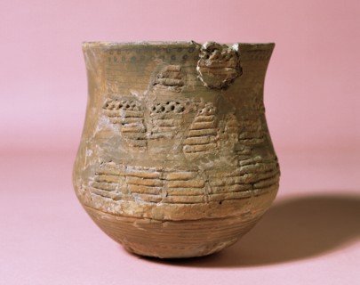 Prehistory. Bronze Age. Vessel. Bell Beaker. From Aiguafreda, Catalonia. Episcopal Museum. Vic. Spain.