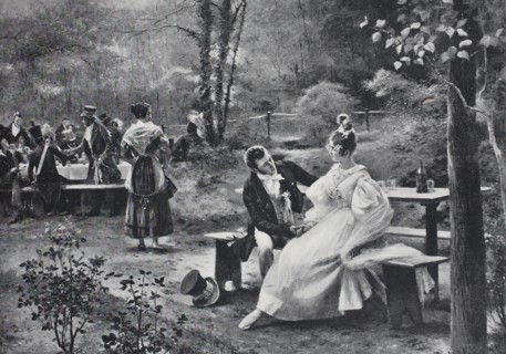 Young couple on wedding day